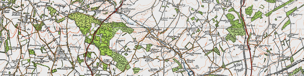 Old map of Stoke in 1919