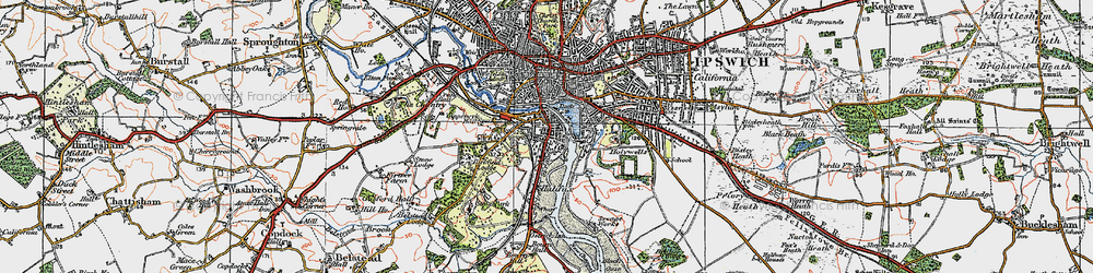 Old map of Stoke in 1921