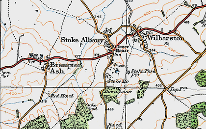 Old map of Bowd Lodge in 1920