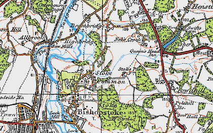Old map of Stoke Common in 1919