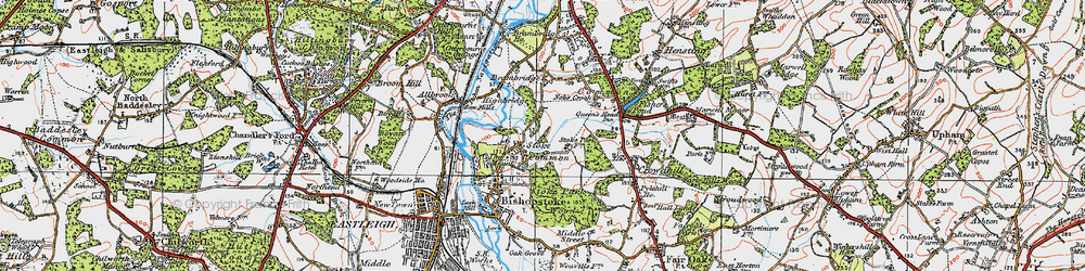 Old map of Stoke Common in 1919