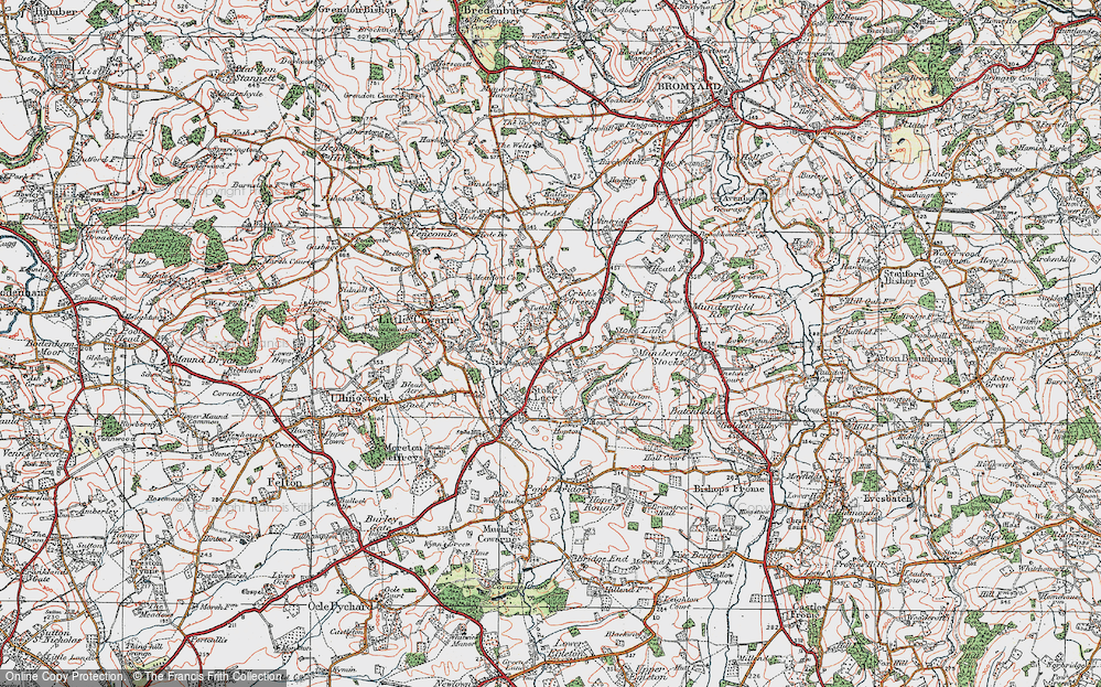 Old Map of Stoke Cross, 1920 in 1920