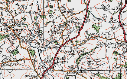 Old map of Stoke Cross in 1920