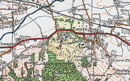 Old map of Stoke Edith in 1920