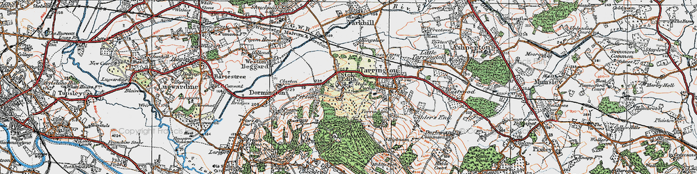 Old map of Stoke Edith in 1920