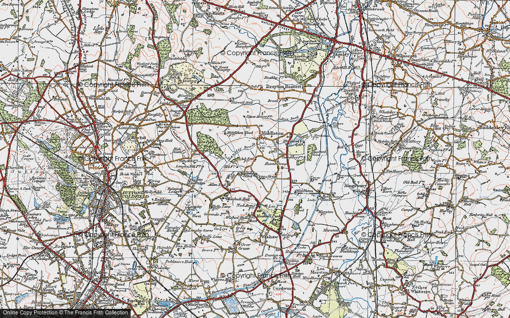 Old Map of Stoke End, 1921 in 1921