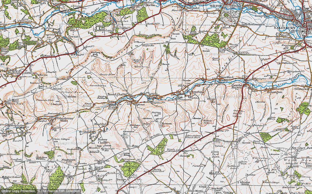 Old Map of Stoke Farthing, 1919 in 1919