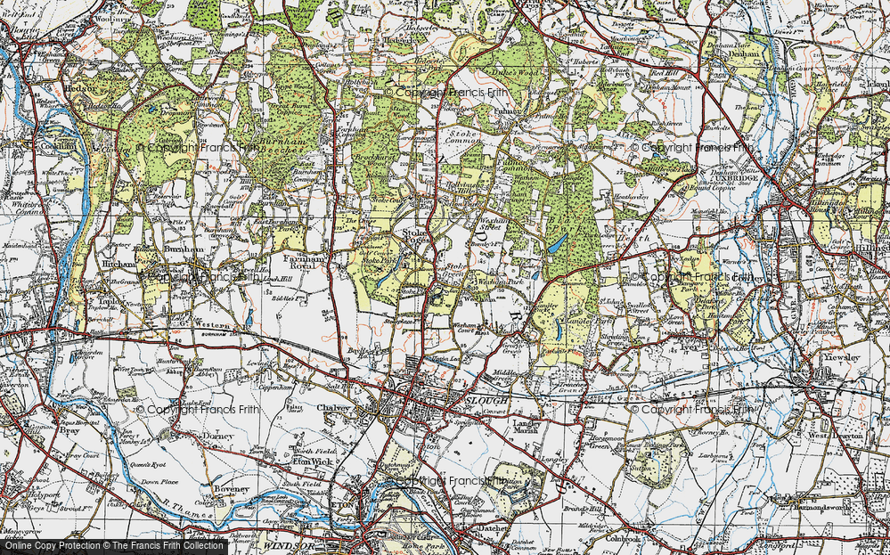 Old Map of Stoke Green, 1920 in 1920