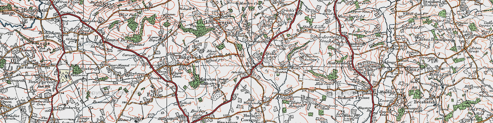 Old map of Stoke Hill in 1920