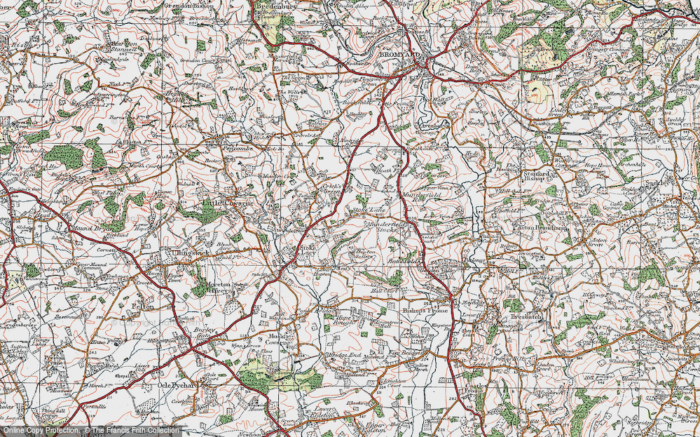 Old Map of Stoke Lane, 1920 in 1920