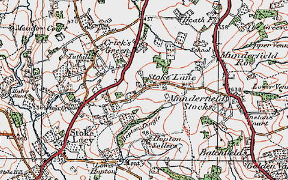 Old map of Stoke Lane in 1920