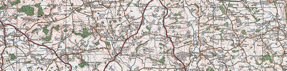 Old map of Stoke Lane in 1920