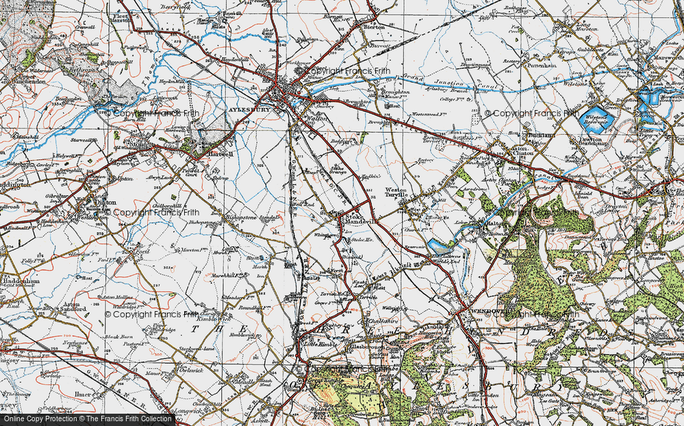 Old Map of Stoke Mandeville, 1919 in 1919