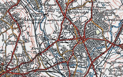 Old map of Stoke-on-Trent in 1921