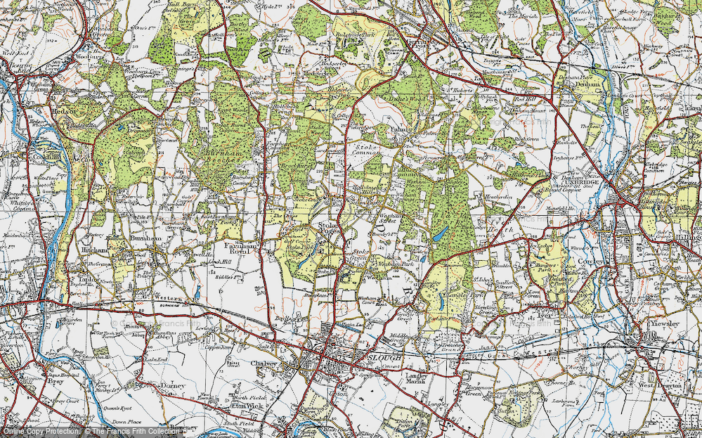 Old Map of Stoke Poges, 1920 in 1920