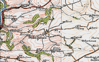 Old map of Yarde in 1919