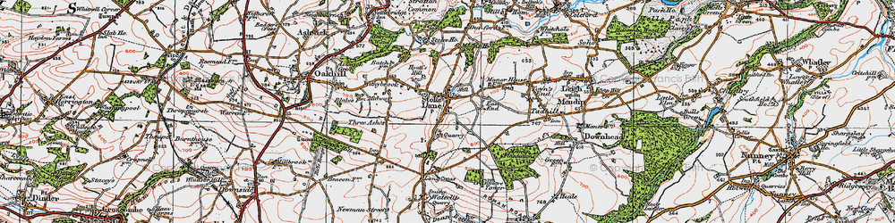 Old map of Stoke St Michael in 1919