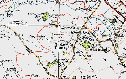 Old map of Stoke Talmage in 1919