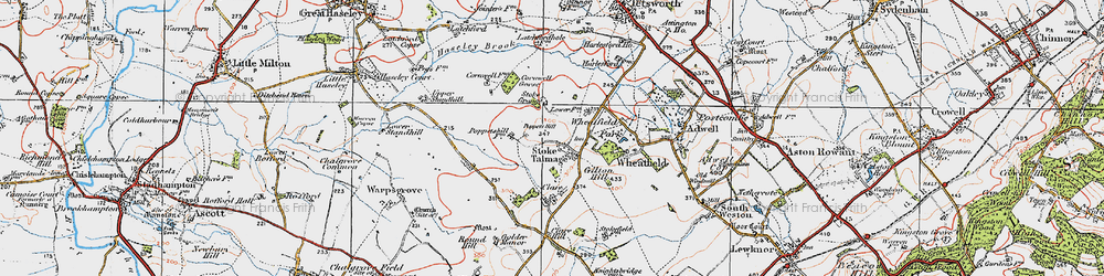 Old map of Stoke Talmage in 1919
