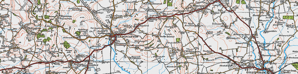 Old map of Stoke Trister in 1919
