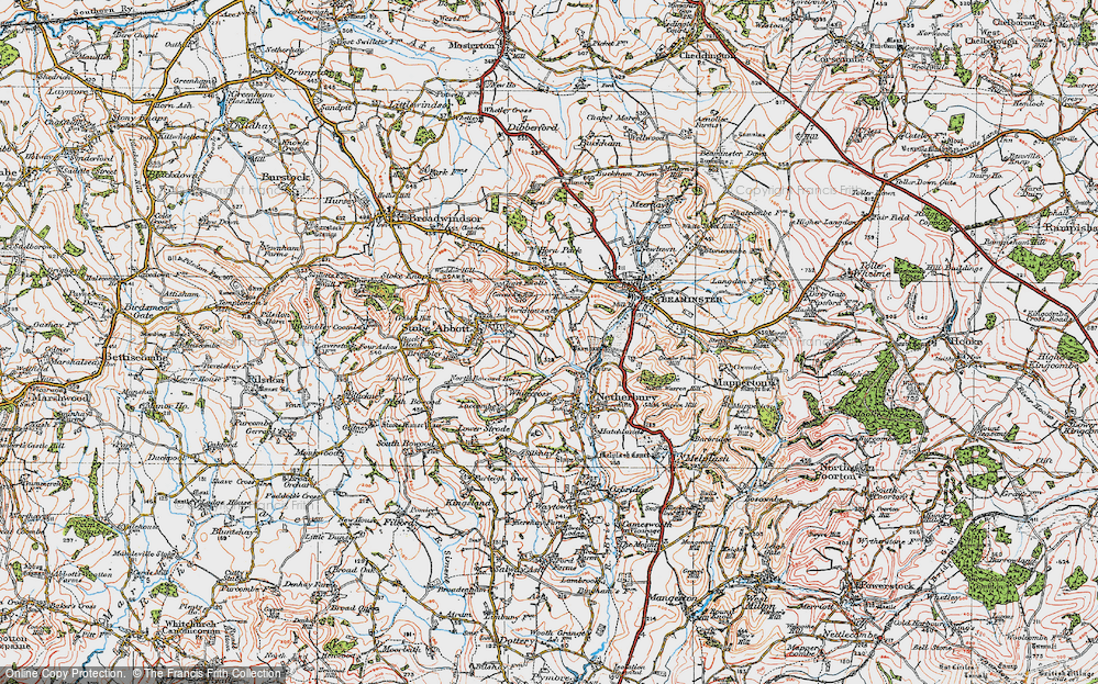 Old Map of Stoke Water, 1919 in 1919
