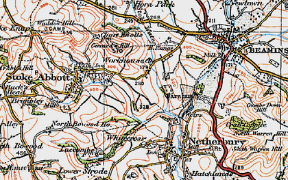 Old map of Stoke Water in 1919
