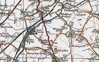 Old map of Stoke Wharf in 1919