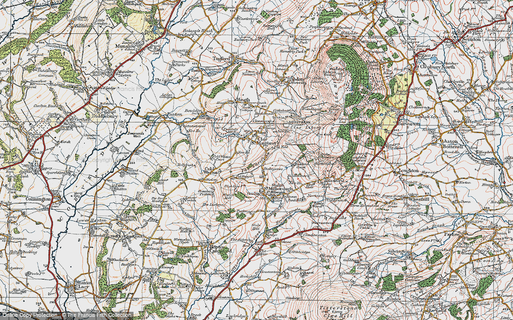 Old Map of Stokegorse, 1921 in 1921