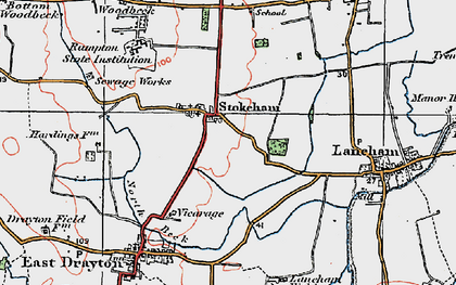 Old map of Stokeham in 1923