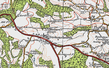 Old map of Stokenchurch in 1919