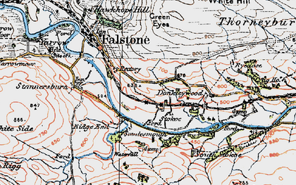 Old map of Stokoe in 1925