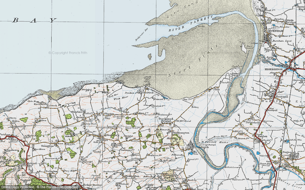 Old Map of Stolford, 1919 in 1919