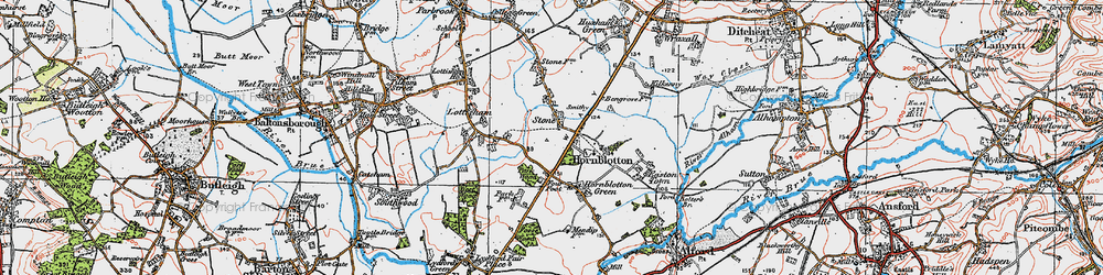 Old map of Stone in 1919