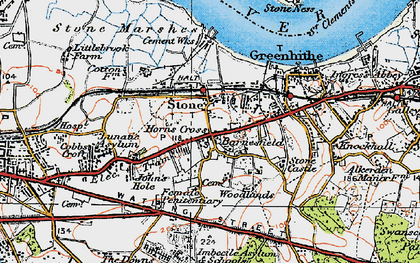 Old map of Stone in 1920