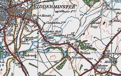 Old map of Stone in 1921