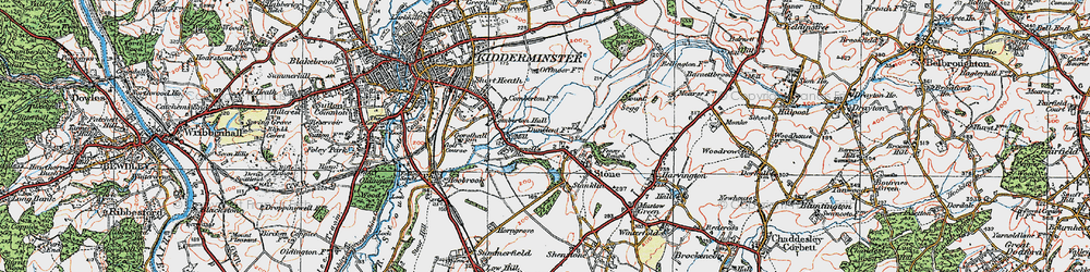 Old map of Stone in 1921