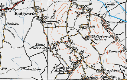 Old map of Stone Allerton in 1919