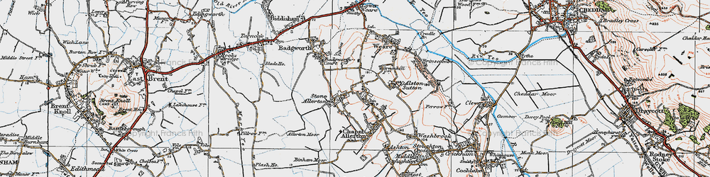 Old map of Stone Allerton in 1919