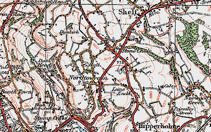 Old map of Stone Chair in 1925