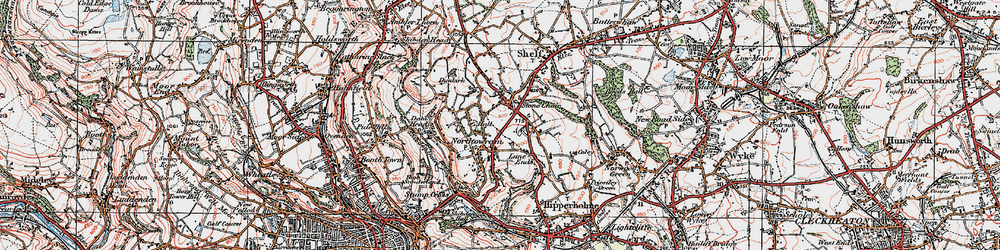 Old map of Stone Chair in 1925