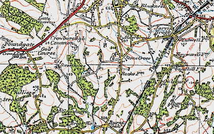 Old map of Stone Cross in 1920
