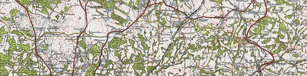 Old map of Stone Cross in 1920