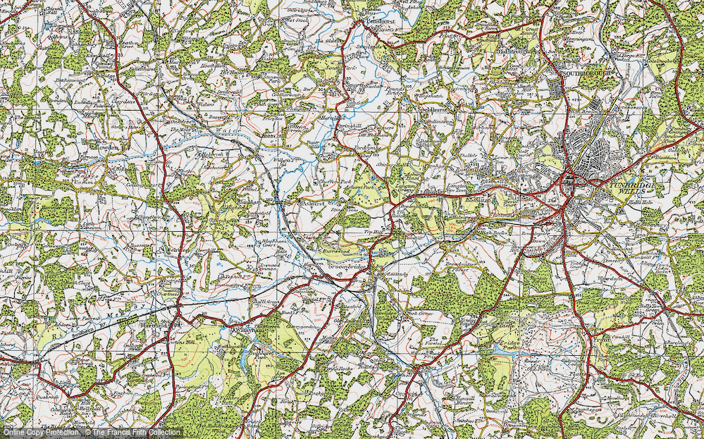 Old Map of Stone Cross, 1920 in 1920