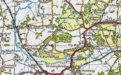 Old map of Stone Cross in 1920