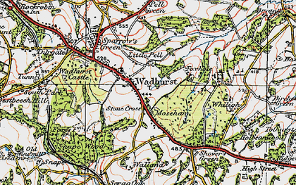 Old map of Moseham in 1920