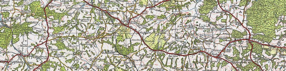 Old map of Moseham in 1920