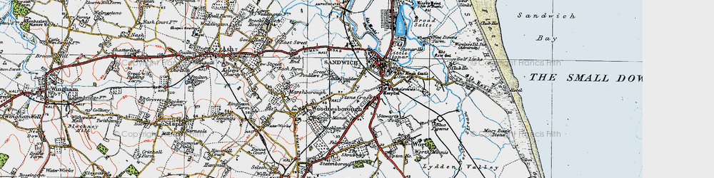 Old map of Stone Cross in 1920