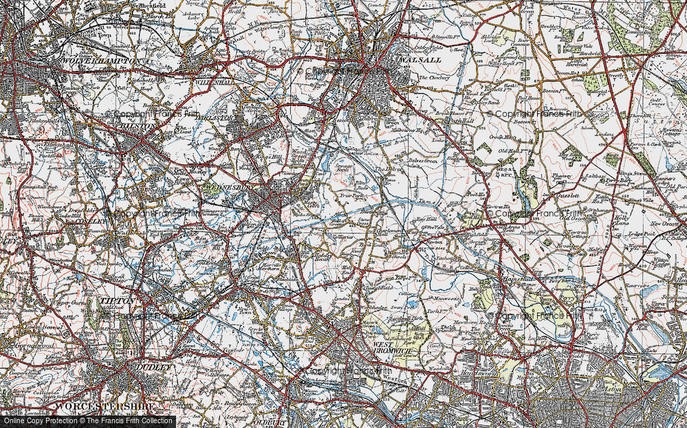 Old Map of Stone Cross, 1921 in 1921
