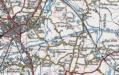 Old map of Stone Cross in 1921