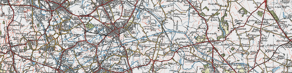 Old map of Stone Cross in 1921